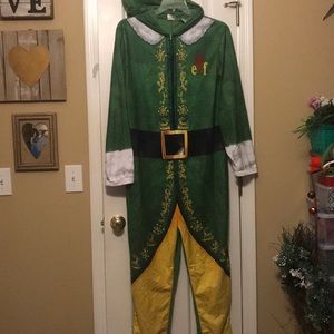 Men’s size large one piece Elf pajamas